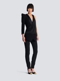 Veste asymétrique à épaule structurée - Noir