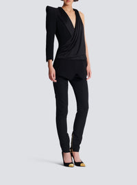 Veste asymétrique à épaule structurée - Noir