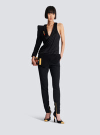 Veste asymétrique à épaule structurée - Noir