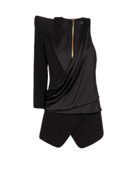 Veste asymétrique à épaule structurée - Noir