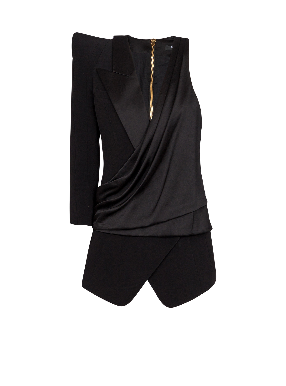 Veste asymétrique à épaule structurée - Noir