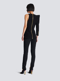 Veste asymétrique à épaule structurée - Noir