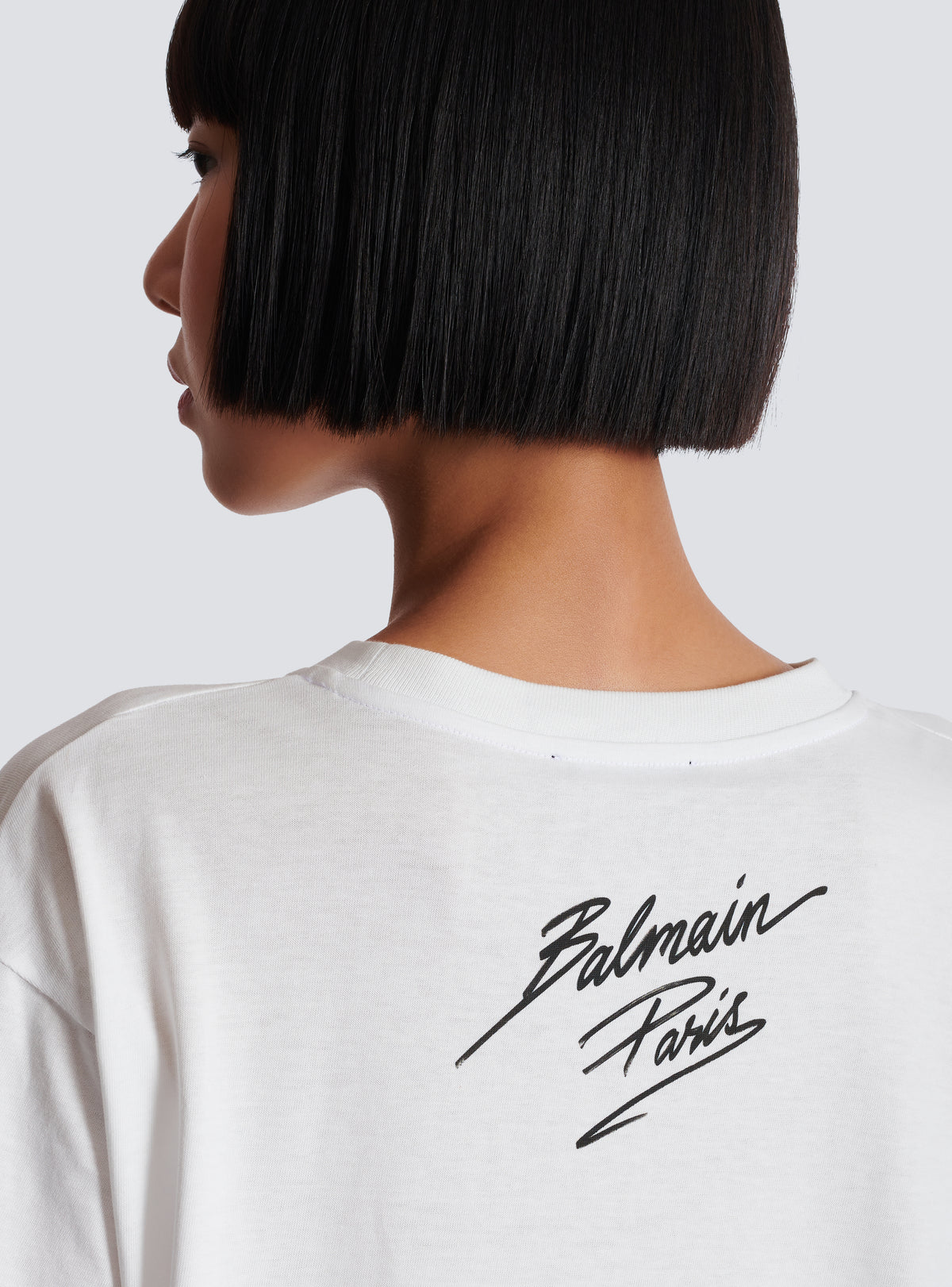 T-shirt imprimé visage - Blanc & Multicolore