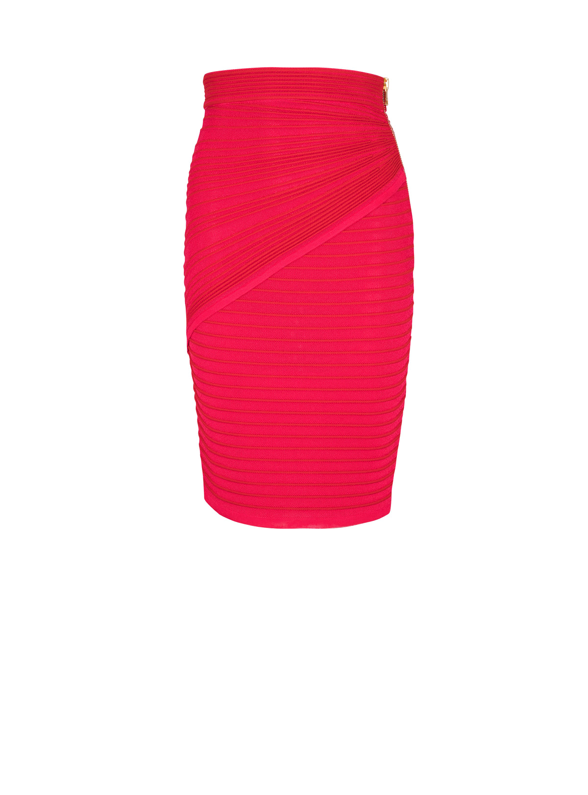 Jupe midi en maille - Fuchsia Vif & Rouge Vif