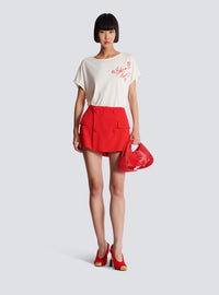 Short en crêpe - Rouge Fonce
