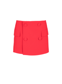 Short en crêpe - Rouge Fonce