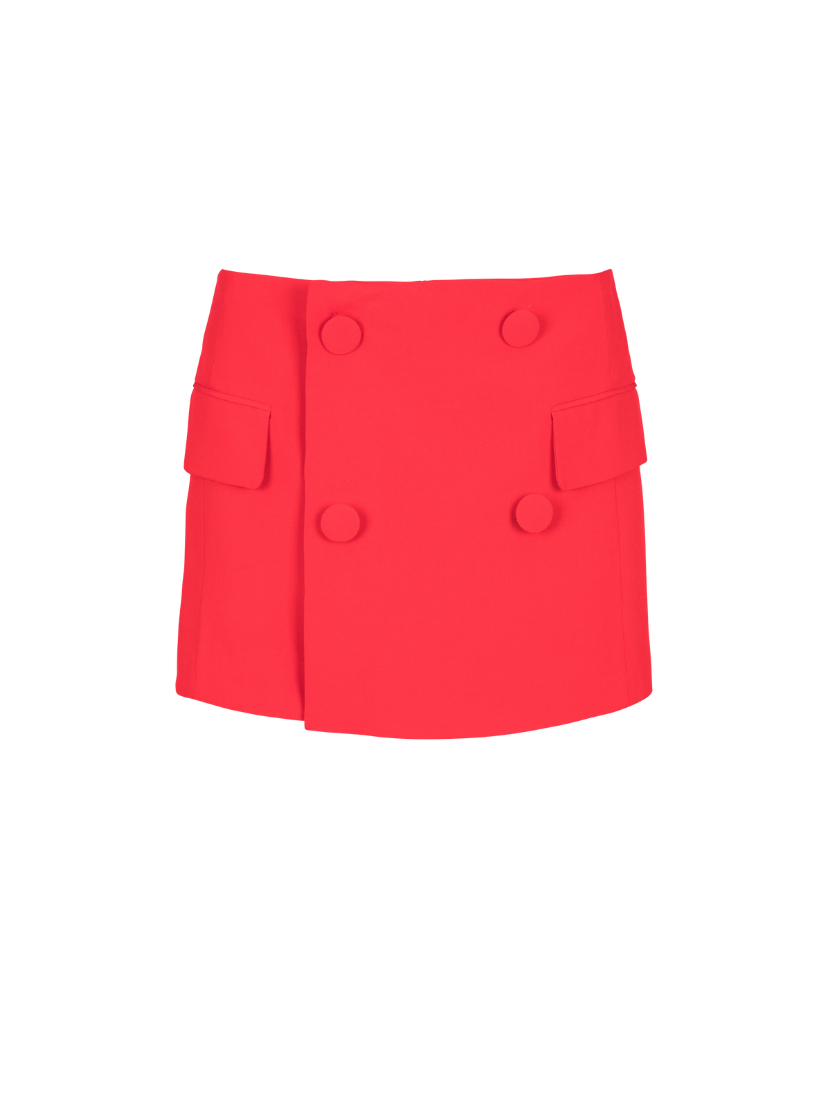 Short en crêpe - Rouge Fonce