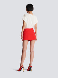 Short en crêpe - Rouge Fonce