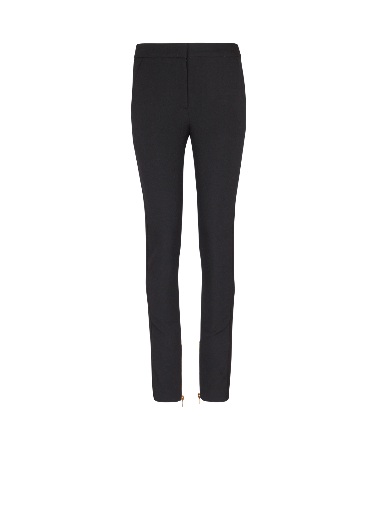 Pantalon slim zippé en grain de poudre - Noir & Noir