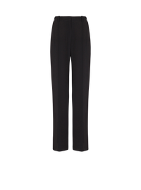 Pantalon tailleur droit en crêpe - Noir