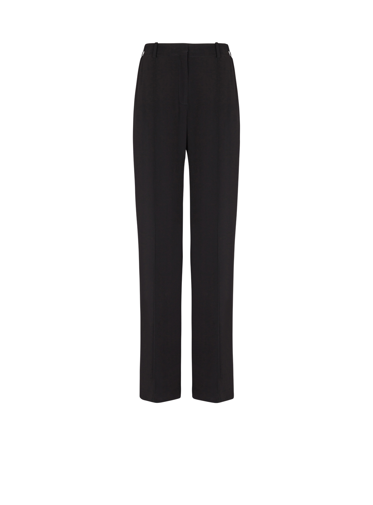 Pantalon tailleur droit en crêpe - Noir