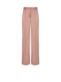 Pantalon droit tailleur en satin - Vieux Rose