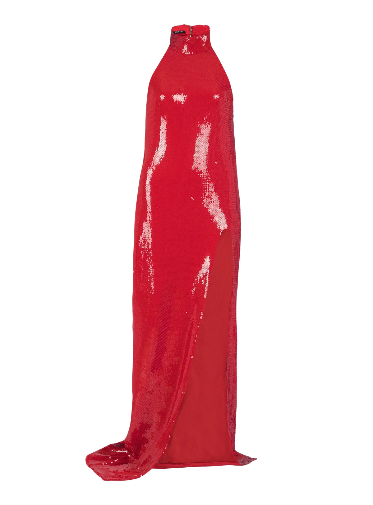 Sequined backless long dress - Scarlet Red