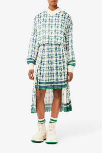 Robe plissée en satin - Cristalline Fluorine
