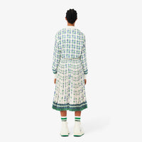 Robe plissée en satin - Cristalline Fluorine