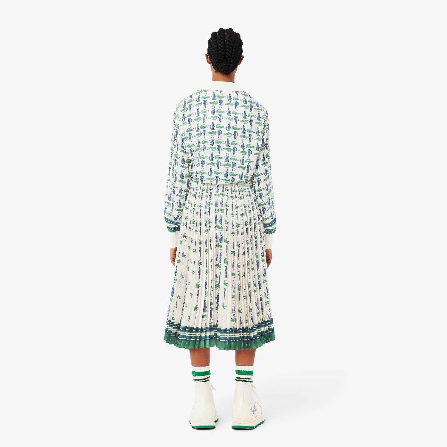 Robe plissée en satin - Cristalline Fluorine