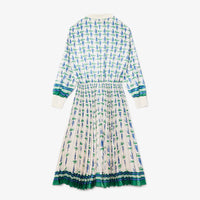 Robe plissée en satin - Cristalline Fluorine