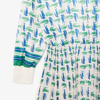 Robe plissée en satin - Cristalline Fluorine