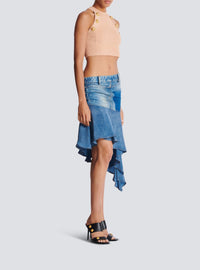 Cropped knit top - Nude Rosé