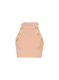 Cropped knit top - Nude Rosé