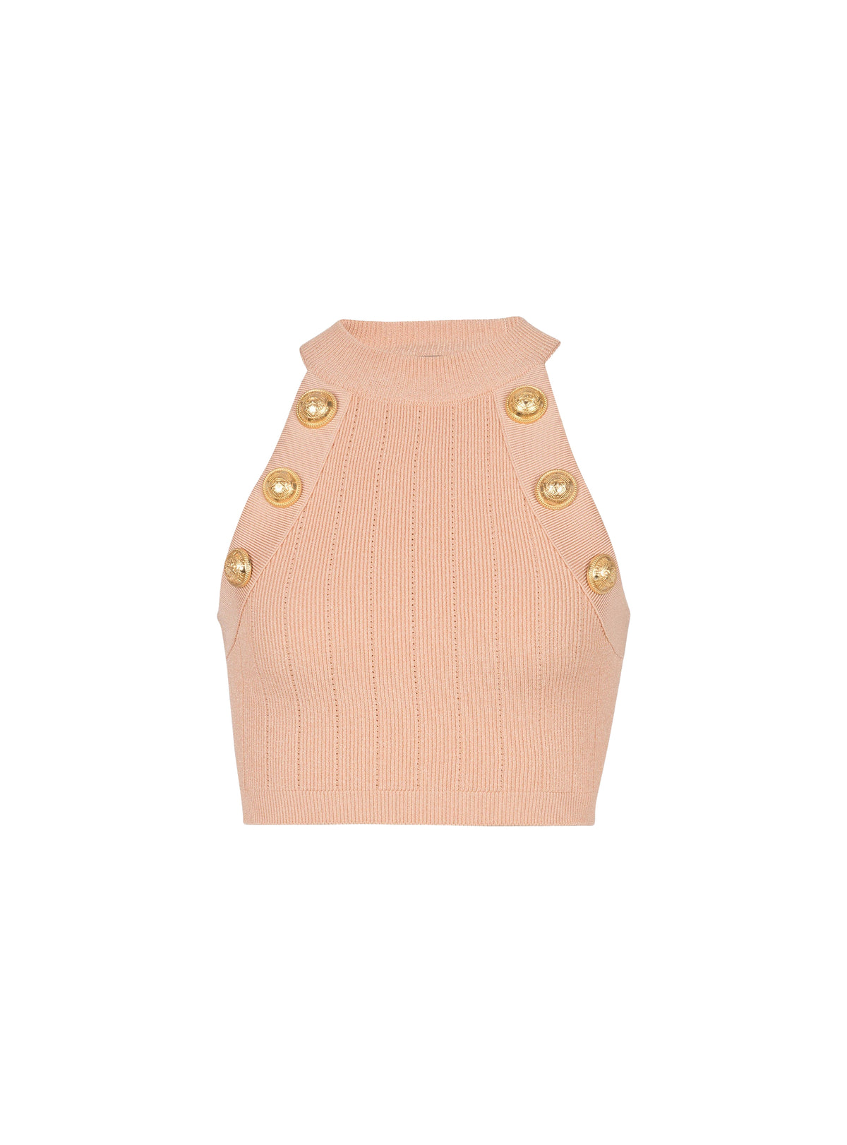 Cropped knit top - Nude Rosé