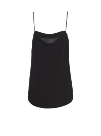 Top en satin - Noir