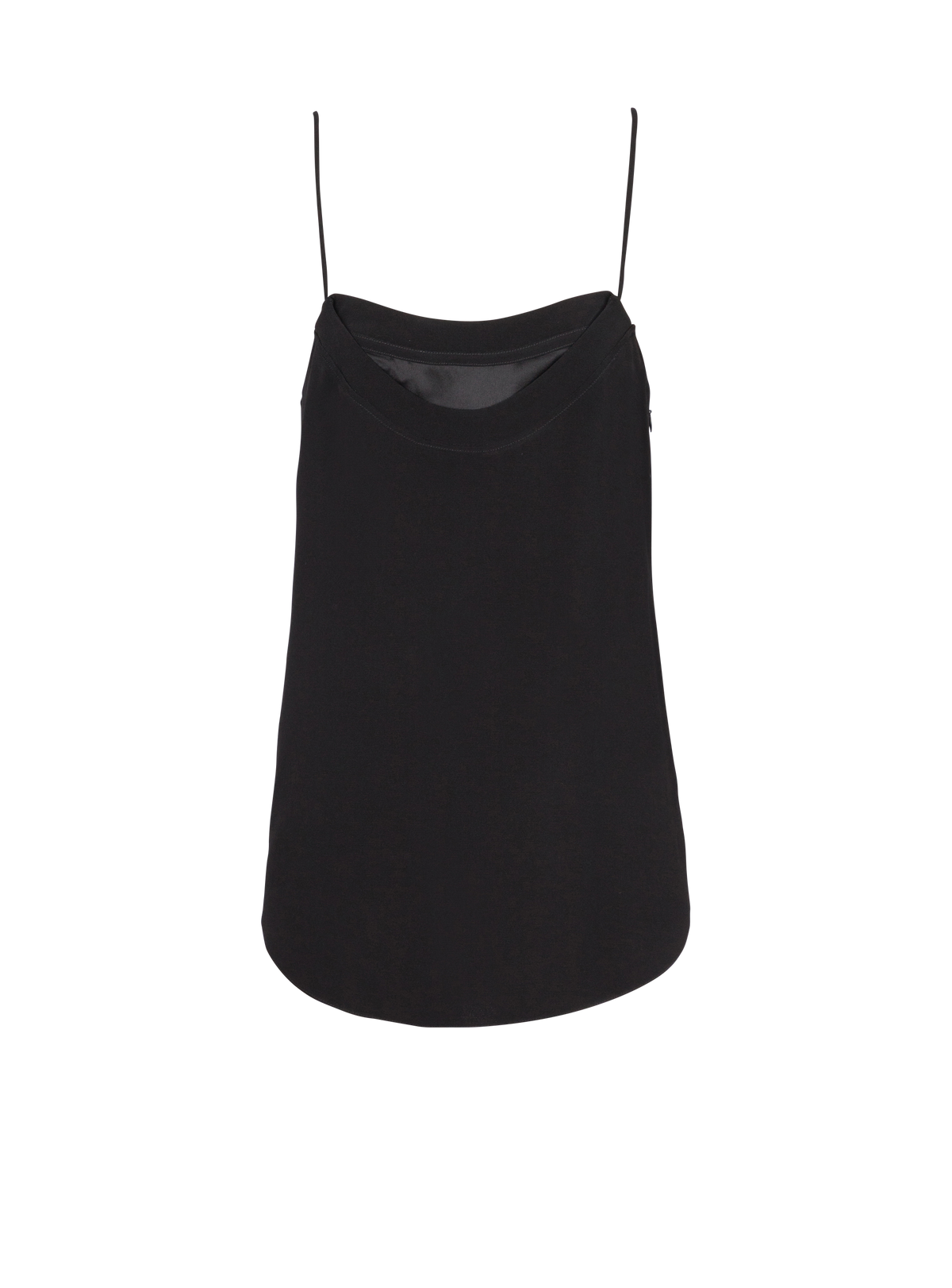 Top en satin - Noir
