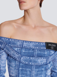 Top à manches longues en denim - Bleu Jean