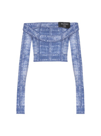 Top à manches longues en denim - Bleu Jean