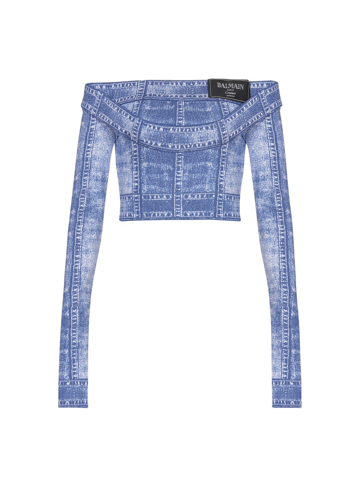 Top à manches longues en denim - Bleu Jean