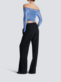 Top à manches longues en denim - Bleu Jean