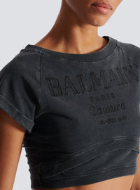 T-shirt court brodé - Gris & Gris