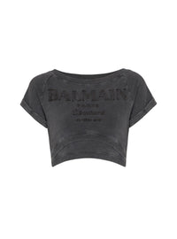 T-shirt court brodé - Gris & Gris