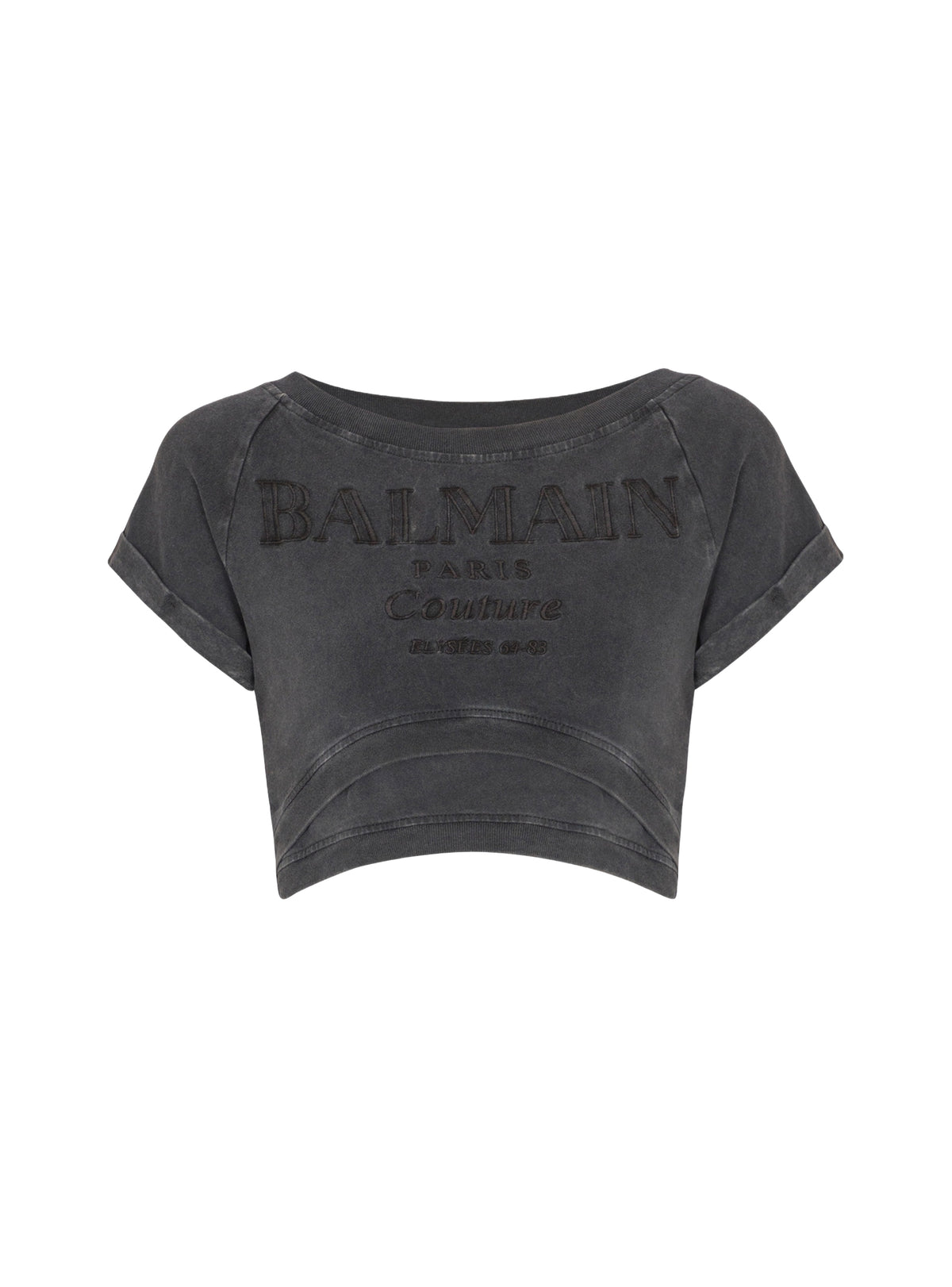 T-shirt court brodé - Gris & Gris