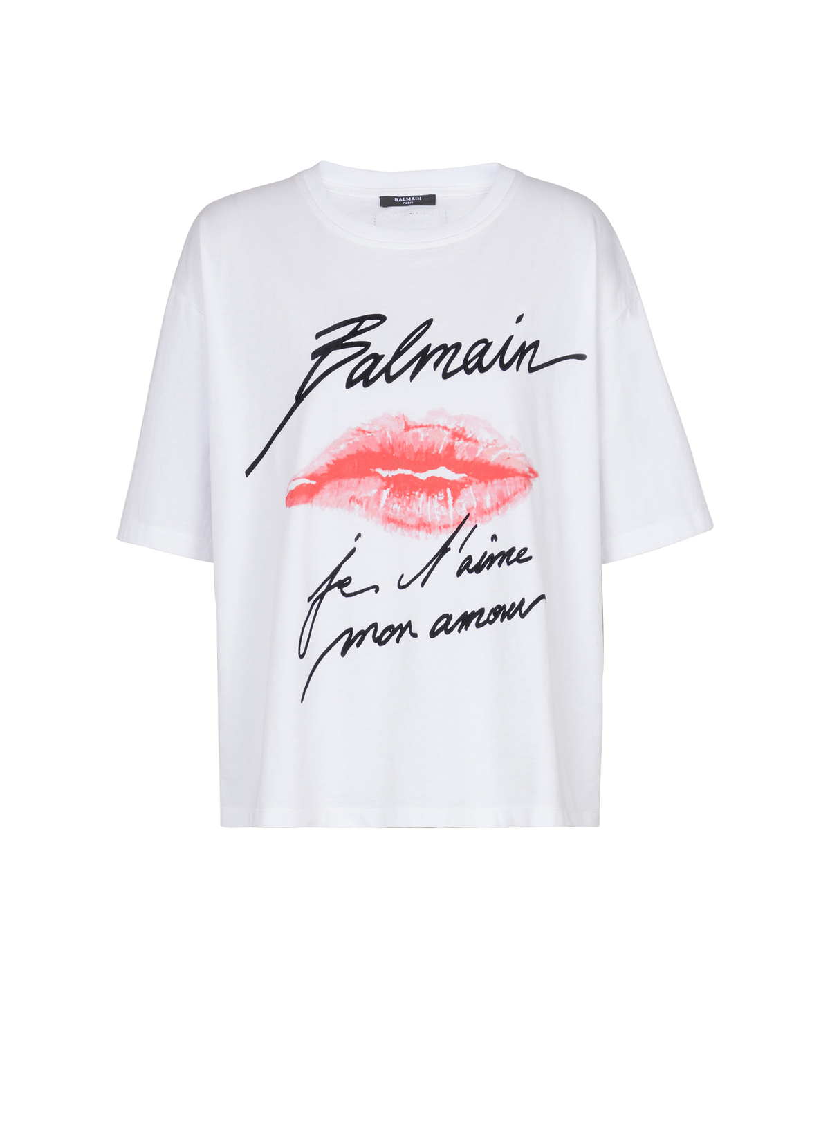 T-shirt à manches courtes imprimé kiss - Blanc & Noir & Rouge