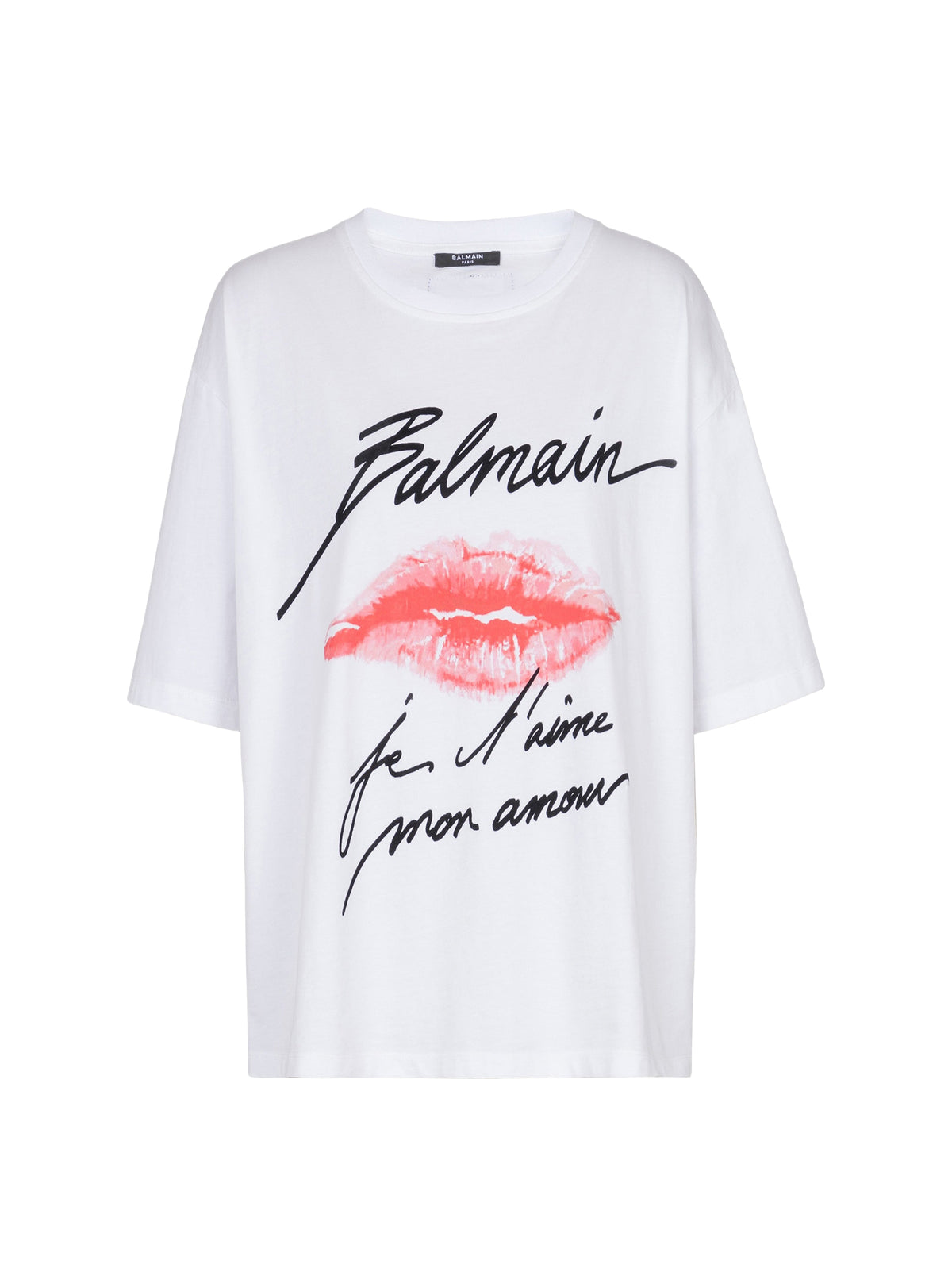 T-shirt à manches courtes imprimé kiss - Blanc & Noir & Rouge