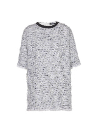 T-shirt ample en tweed - Blanc & Noir