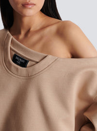 Sweatshirt asymétrique à épaule dénudée - Nude