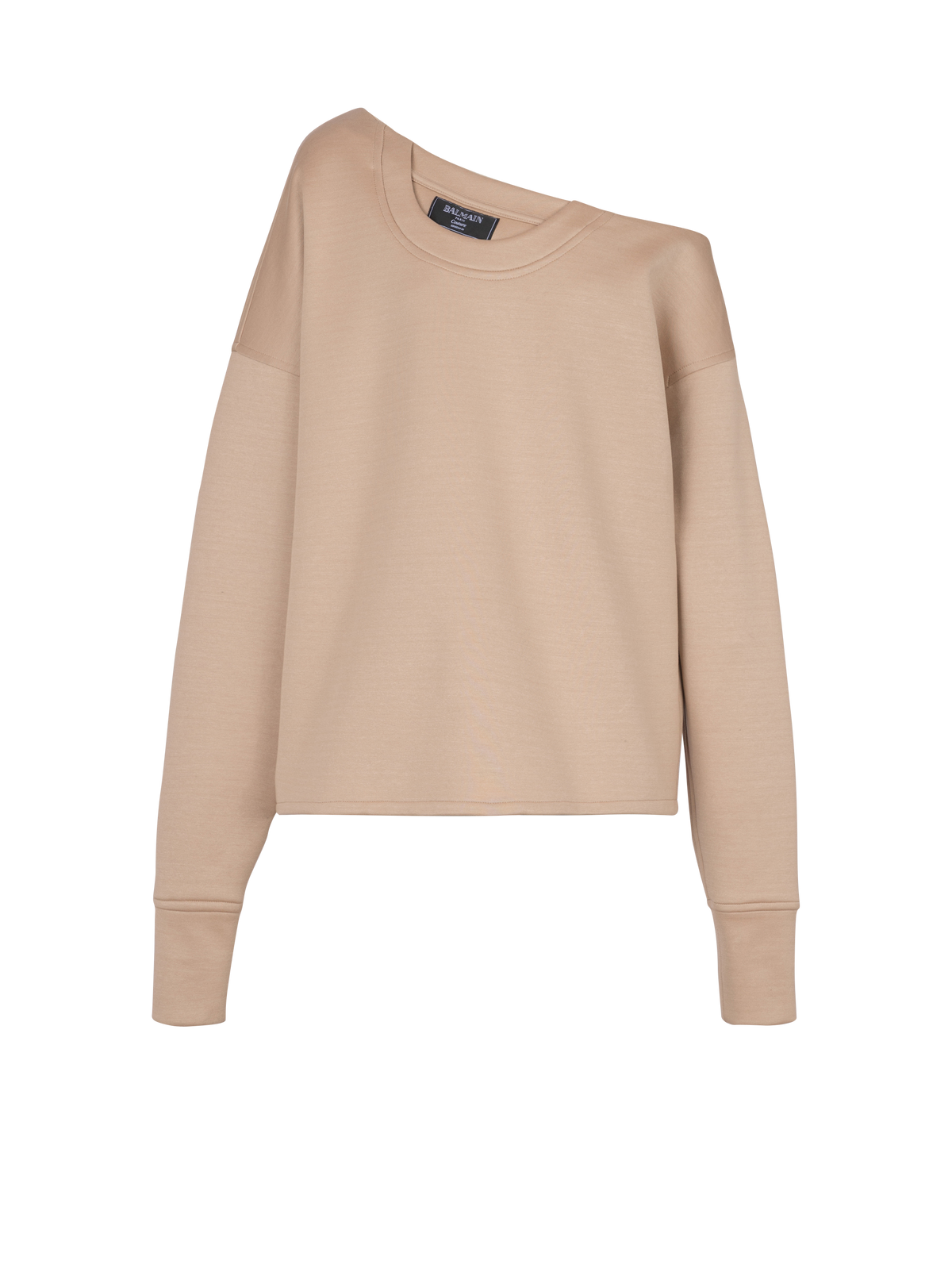 Sweatshirt asymétrique en jersey à épaule dénudée - Nude