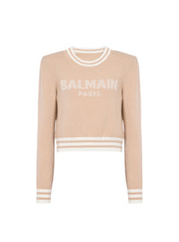 Sweatshirt court en laine - Sable & Naturel