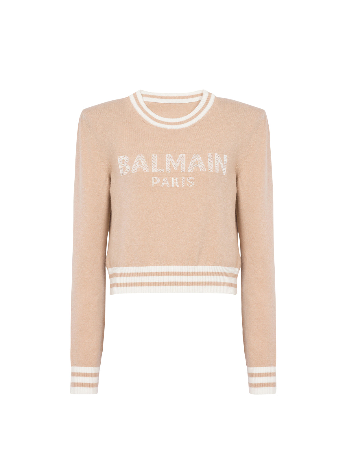 Sweatshirt court en laine - Sable & Naturel