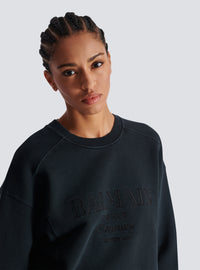 Sweatshirt brodé balmain couture - Gris & Gris