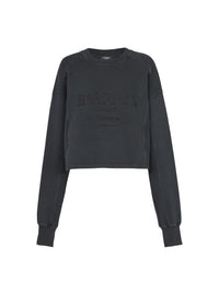 Sweatshirt brodé - Gris & Gris