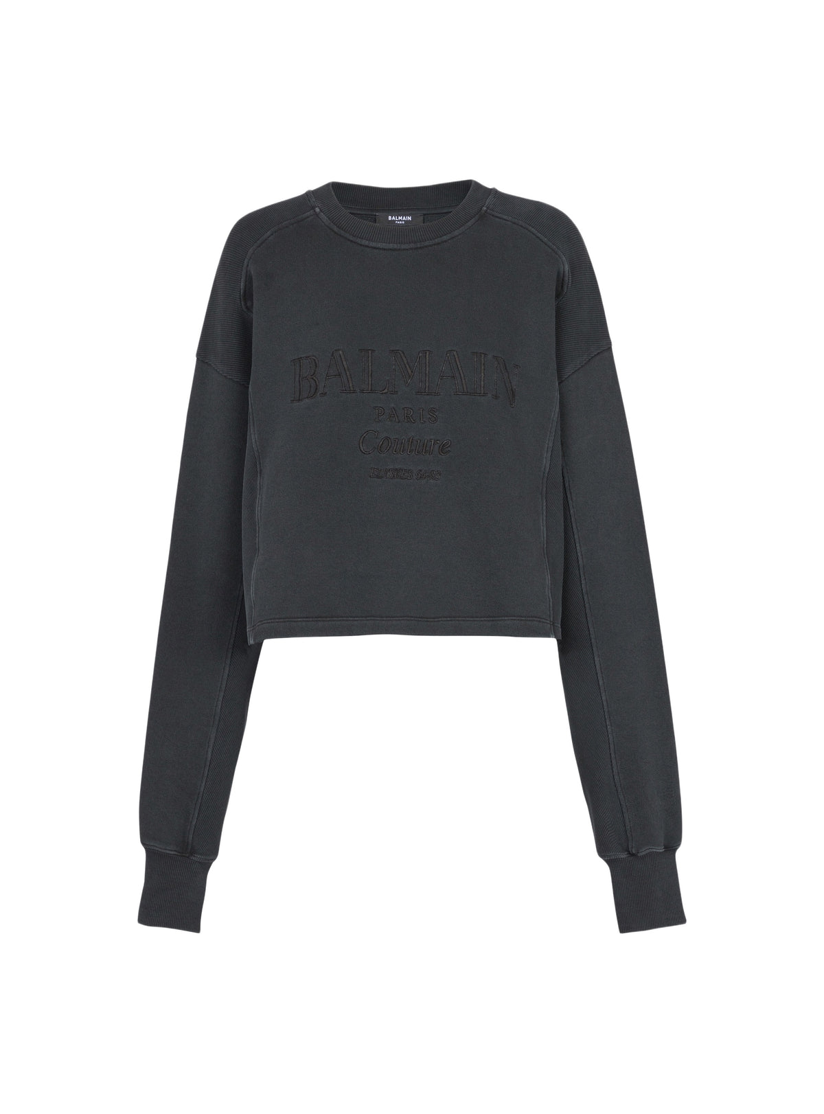 Sweatshirt brodé - Gris & Gris