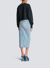Sweatshirt brodé - Gris & Gris