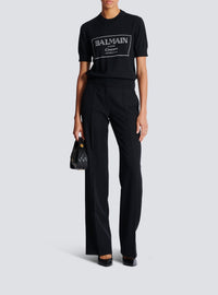 Top bicolore en laine - Noir & Blanc