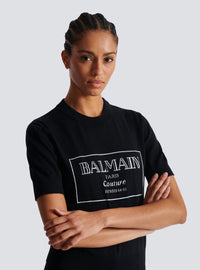 Top bicolore en maille balmain couture - Noir & Blanc