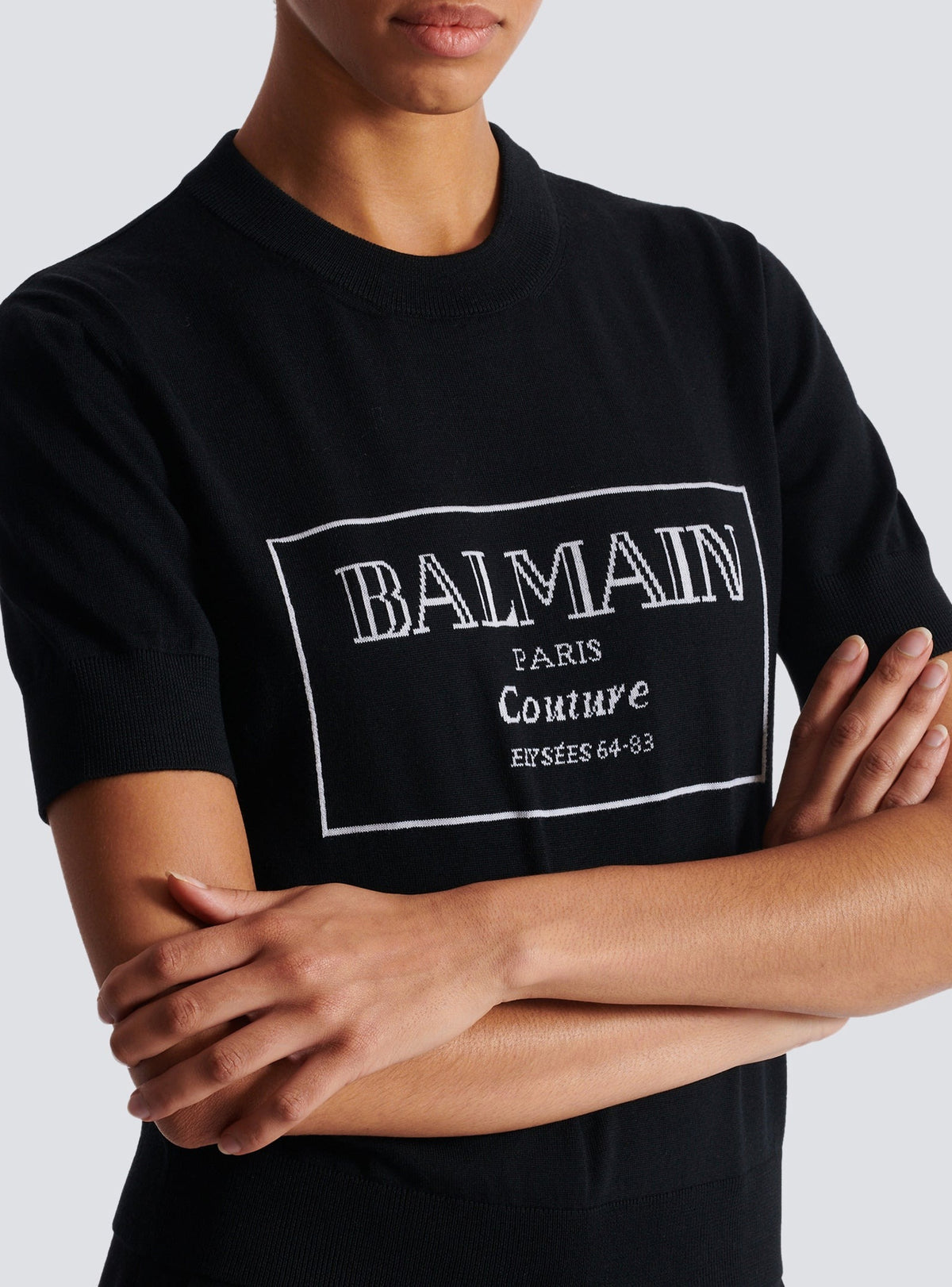 Top bicolore en laine - Noir & Blanc