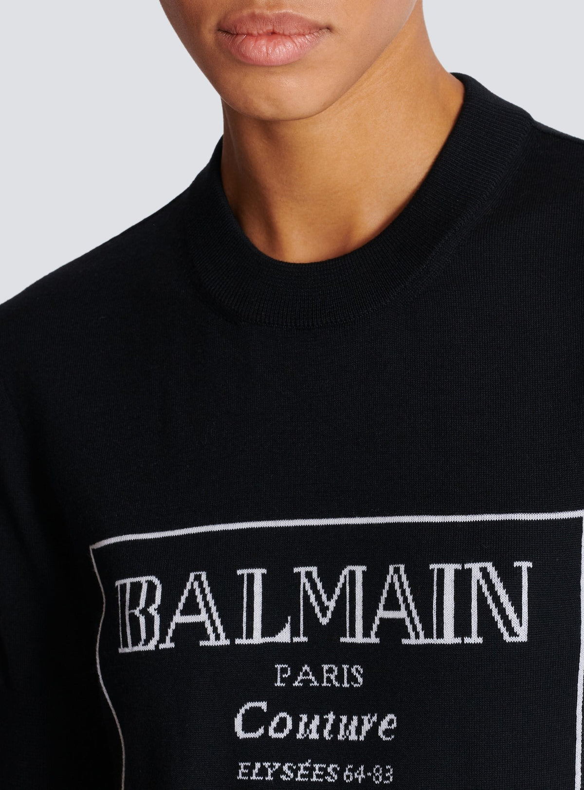 Top bicolore en laine - Noir & Blanc