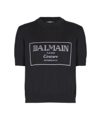 Top bicolore en maille balmain couture - Noir & Blanc